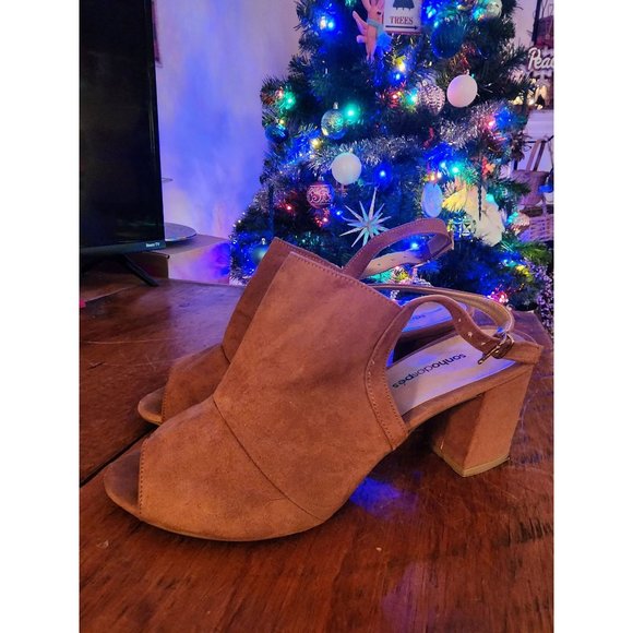 Womens Sonhodospes Slingback Sandals Brown suede sz 10 - Picture 2 of 7